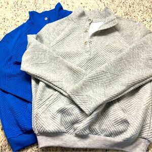 Lot of 2 Small Half Button Sweatshirts